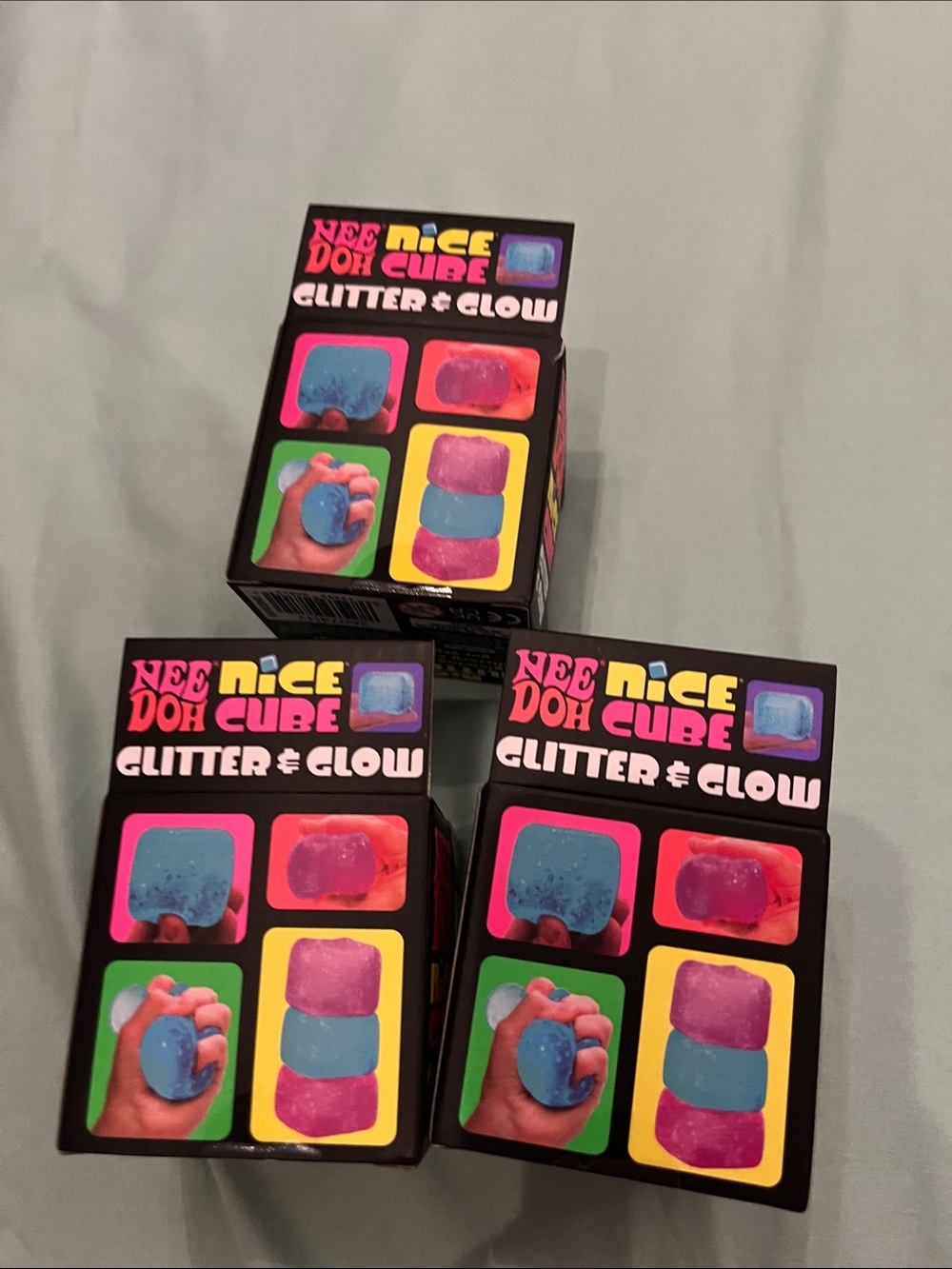 NEW (3) Three, Needoh nice cubes, glitter & glow - Picture 3 of 5